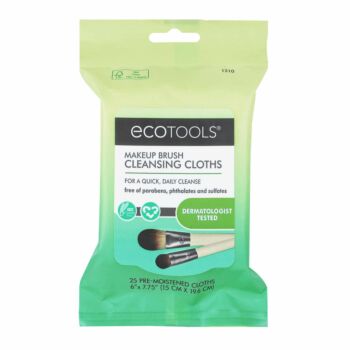 ECOTOOLS Makeup Brush Cleansing Cloth- 25 Pre-Moistened Cloths