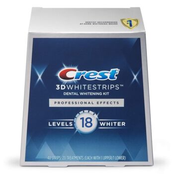CREST 3D White Professional Effects Whitestrips Level 18, 40 Strips