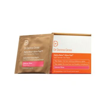 DR. DENNIS GROSS SKINCARE Alpha Beta® Intense Glow Pad Self-Tanner for Face, 20 Wipes