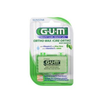 SUNSTAR GUM Orthodontic Wax, Vitamin E + Aloe Vera, Mint