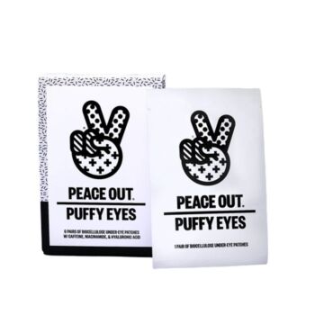 PEACE OUT Puffy Eyes Eye Patches, 6 Pairs