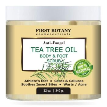 FIRST BOTANY Anti-Fungal Tea Tree Oil Body & Foot Scrub, 340g